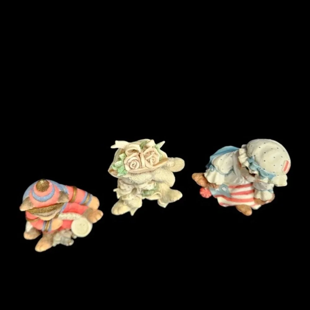 Calico Kittens Priscilla‎ Hillman Enesco Friendship Theme Lot of 3 Vtg READ
